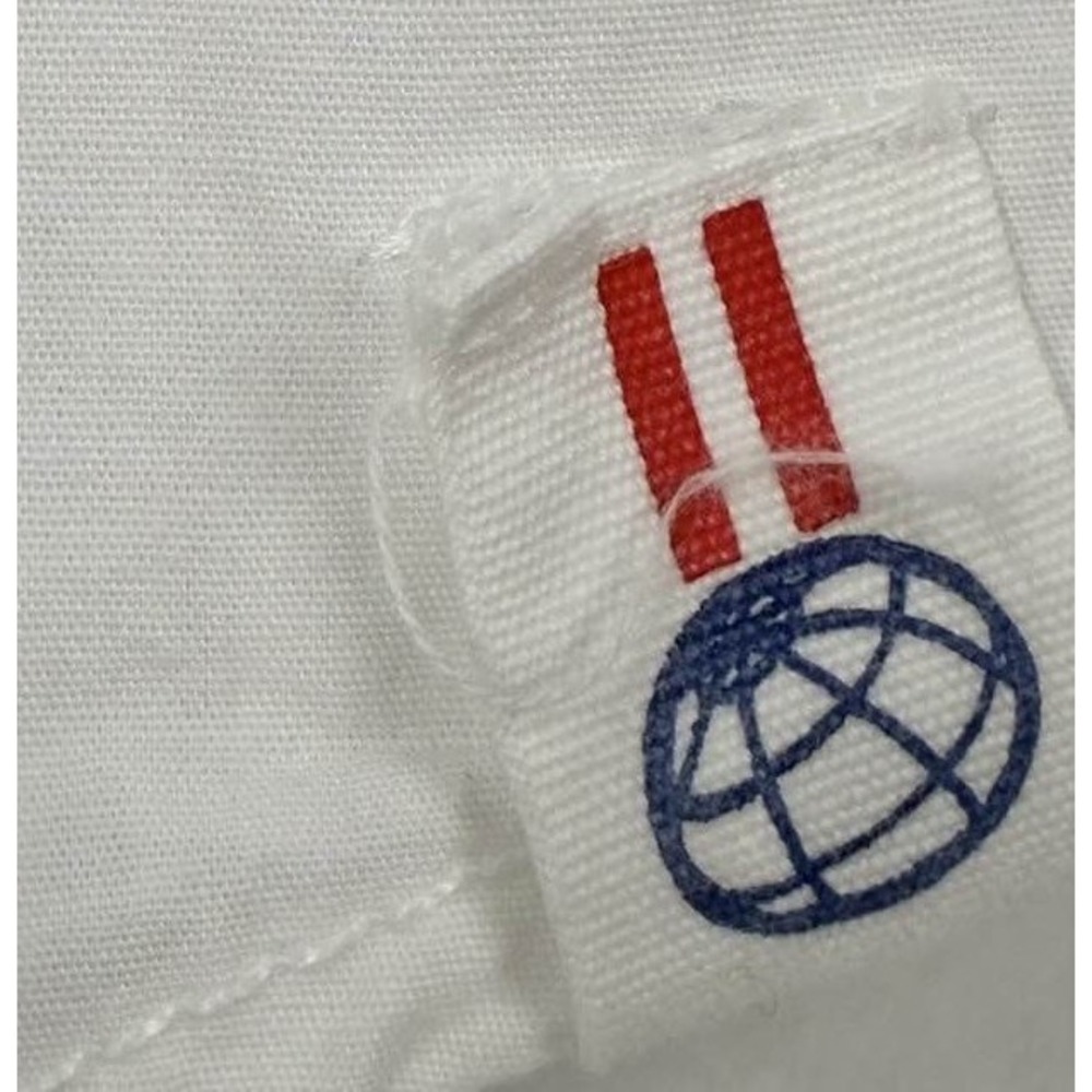 Free Planet Flag Print Button Up Shirt Small Americana Cotton‎ Summer Coastal - Picture 6 of 11